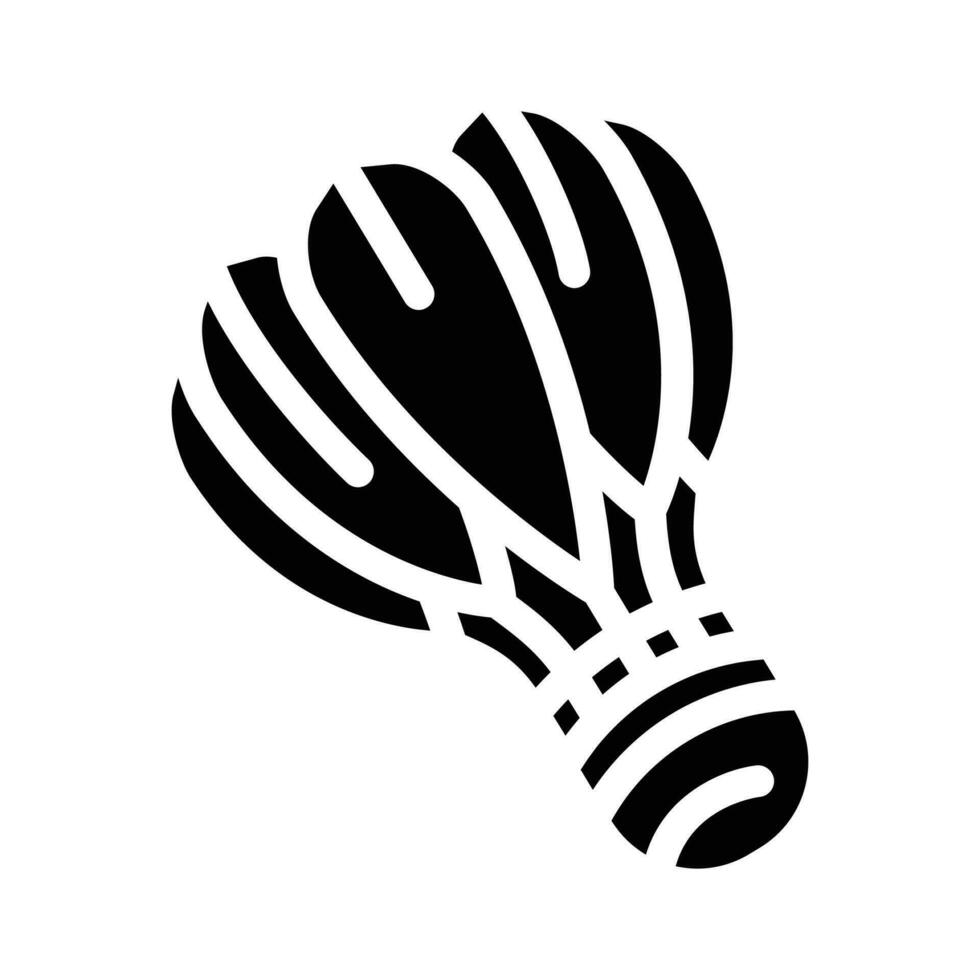 shuttlecock badminton glyph icon vector illustration
