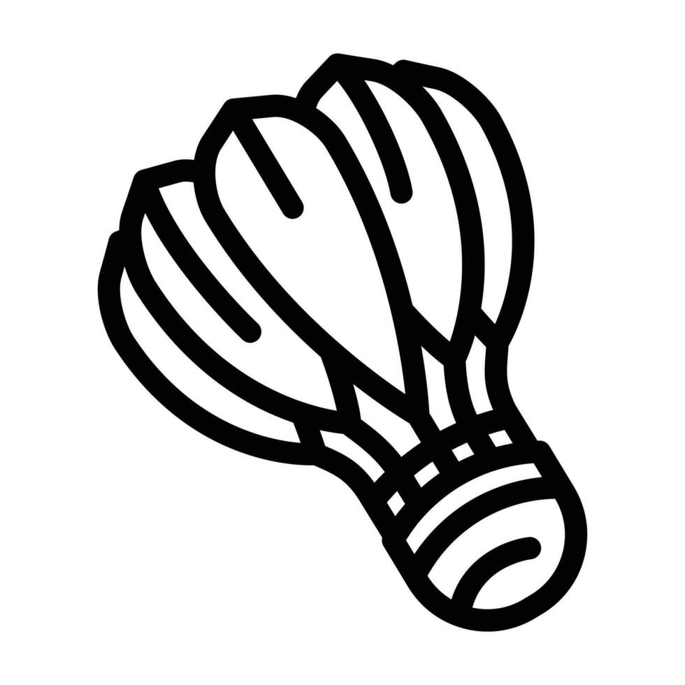 shuttlecock badminton line icon vector illustration