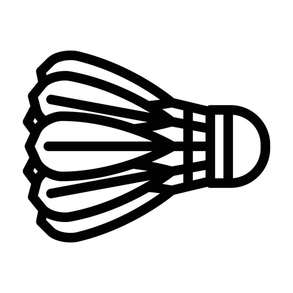 shuttlecock game line icon vector illustration