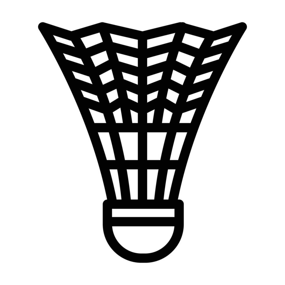 shuttlecock sport line icon vector illustration