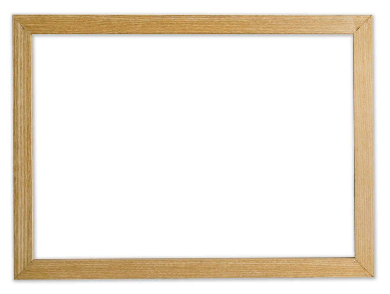 wood frame photo on isolated white background with clipping path.