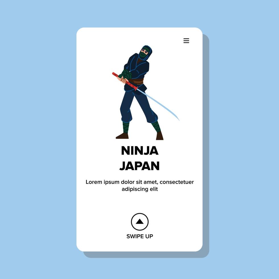 ninja Japón vector