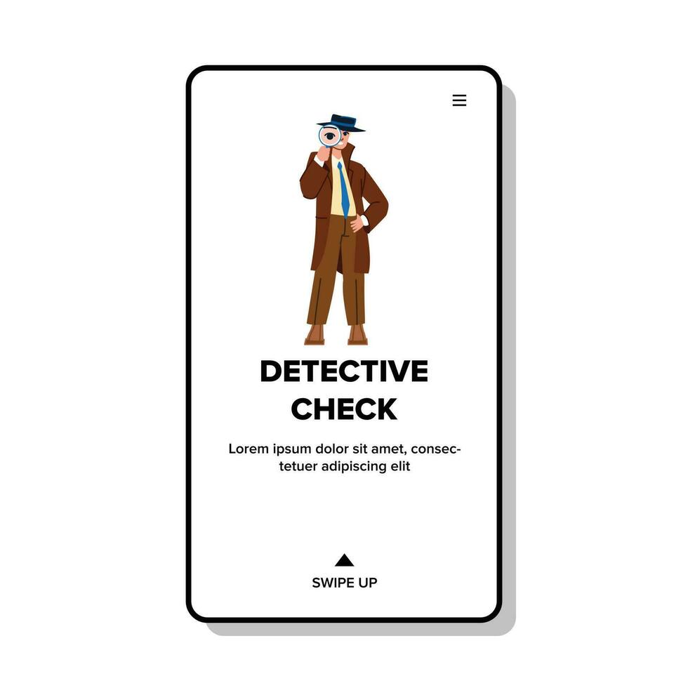 detective cheque vector