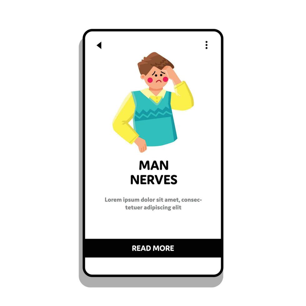 hombre nervios vector