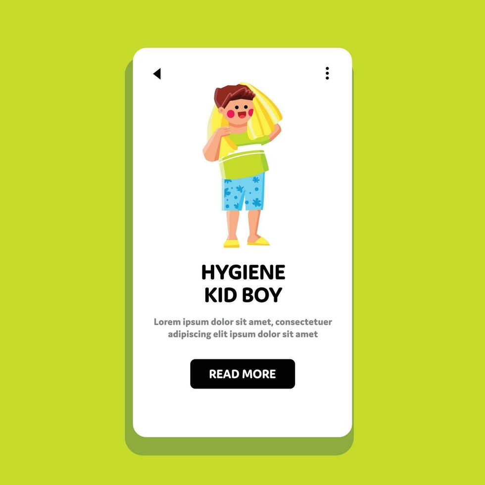 hygiene kid boy vector