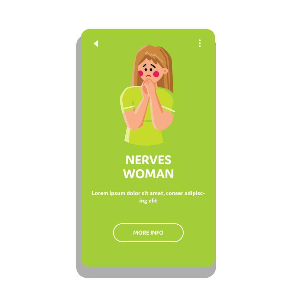 nervios mujer vector