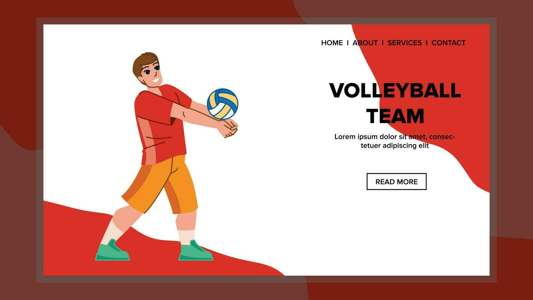 volleyball team vector