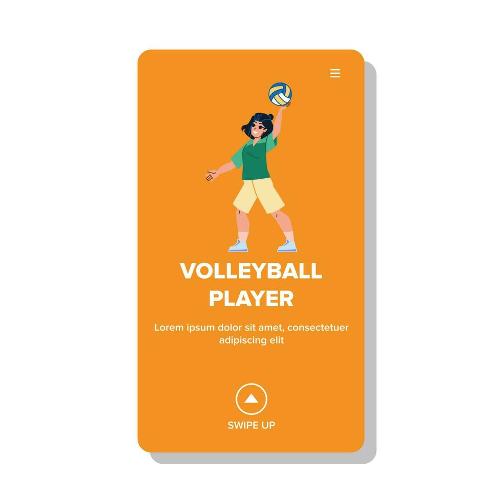 volleyball player vector