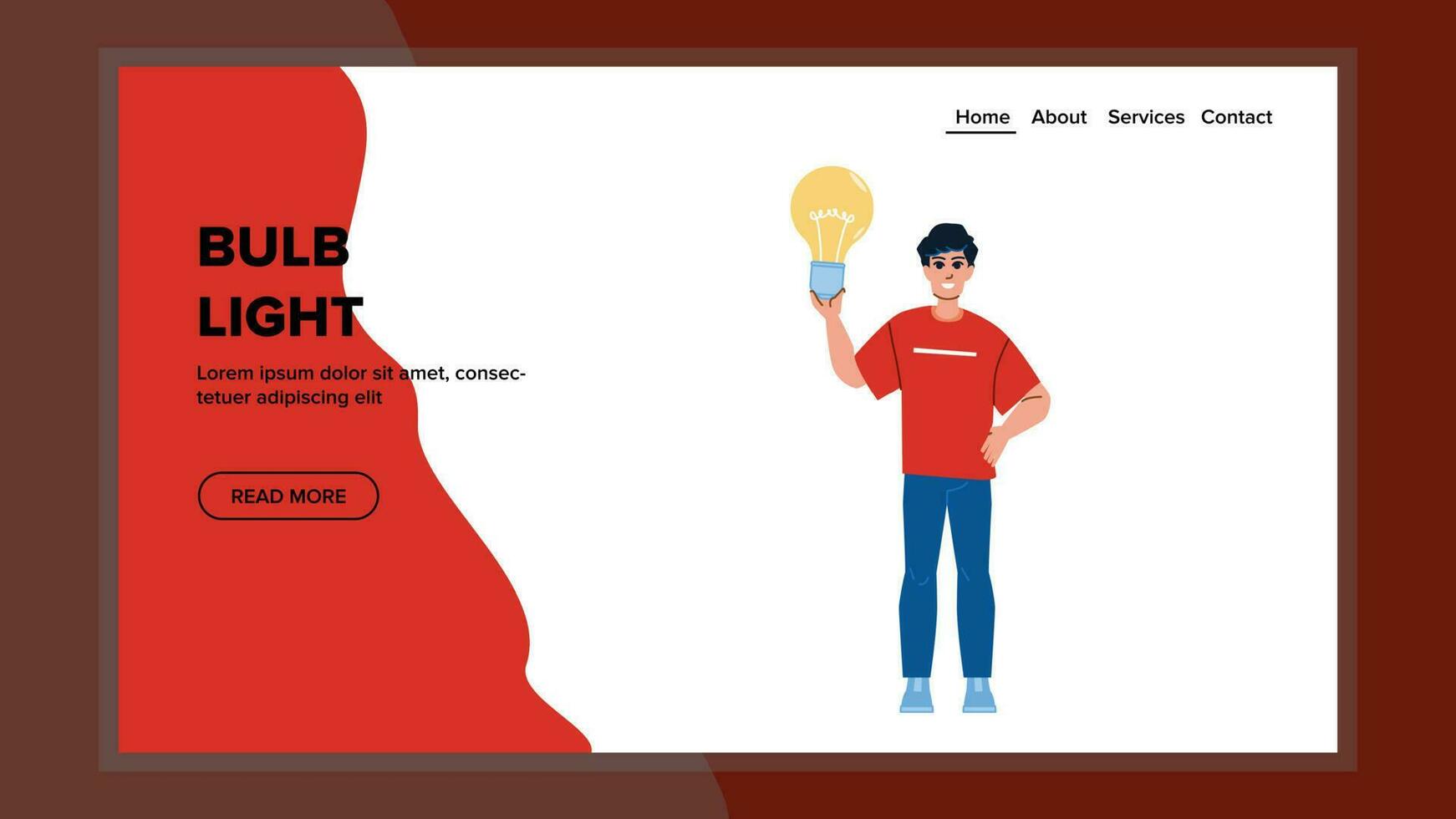 bulb light vector