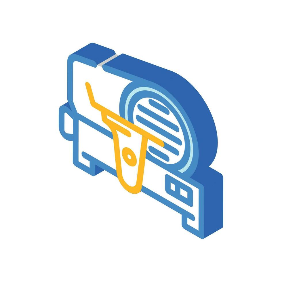 meat slicer isometric icon vector illustration