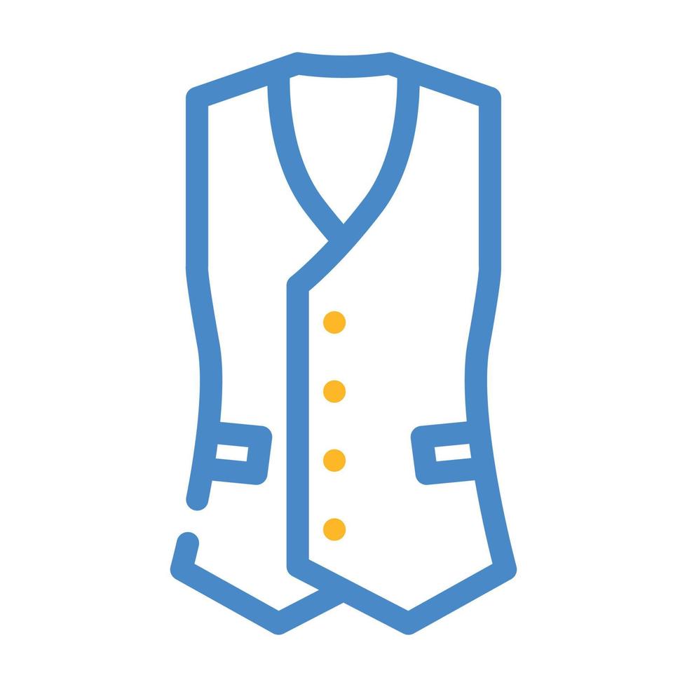 waistcoat outerwear male color icon vector illustration