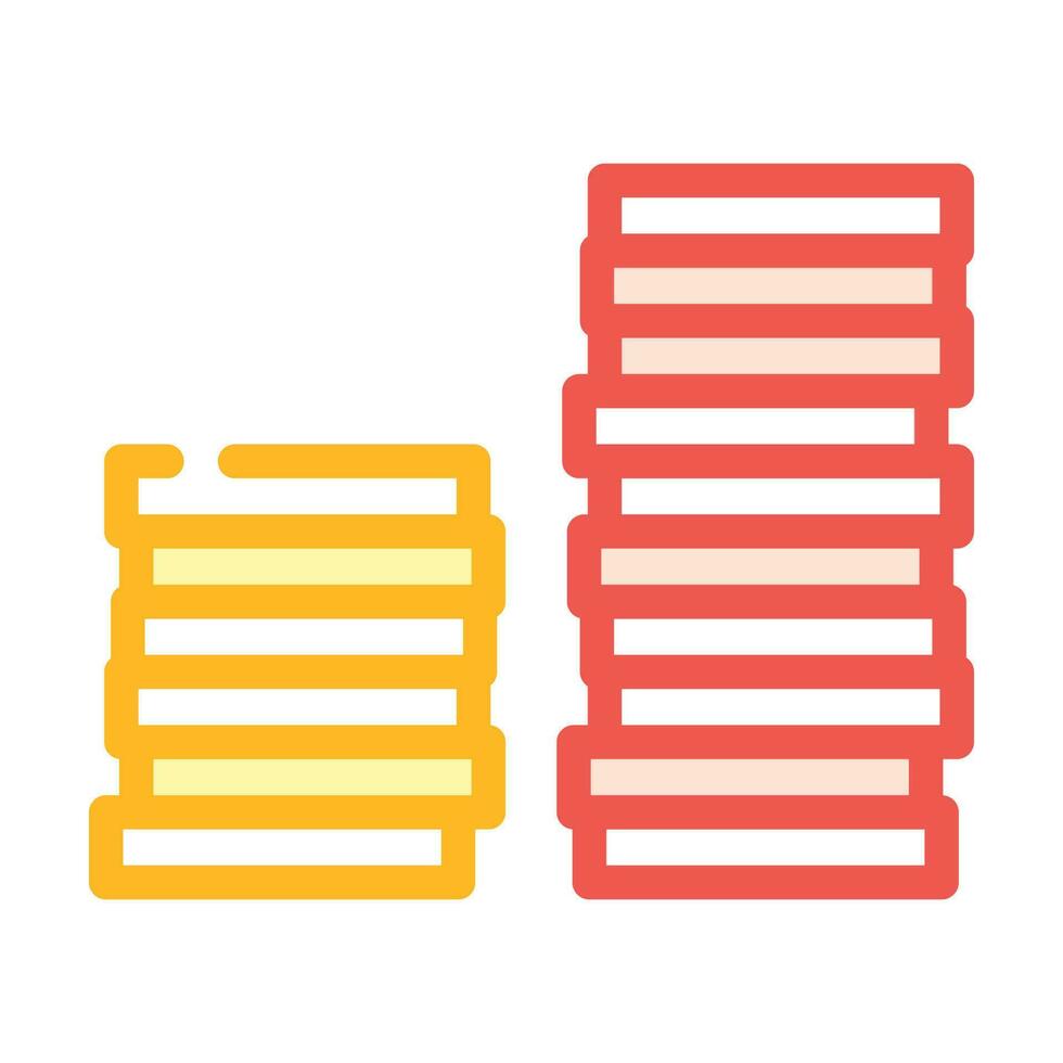 stack gold coin color icon vector illustration