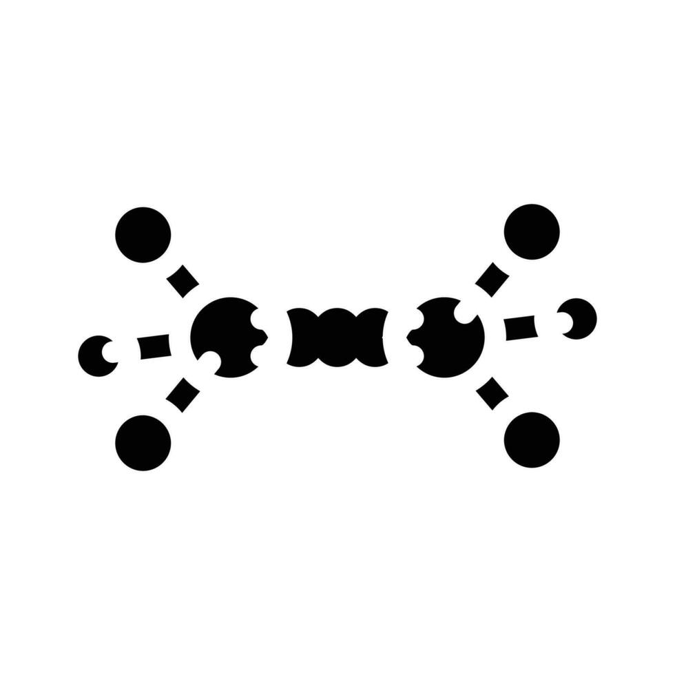 model molecular structure glyph icon vector illustration