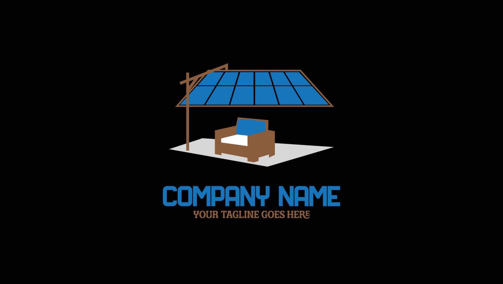 Solar panel company logo vector