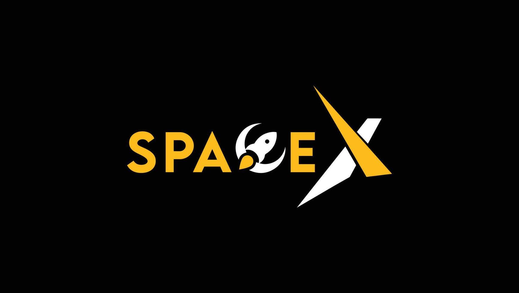 letra X espacio logo diseño vector