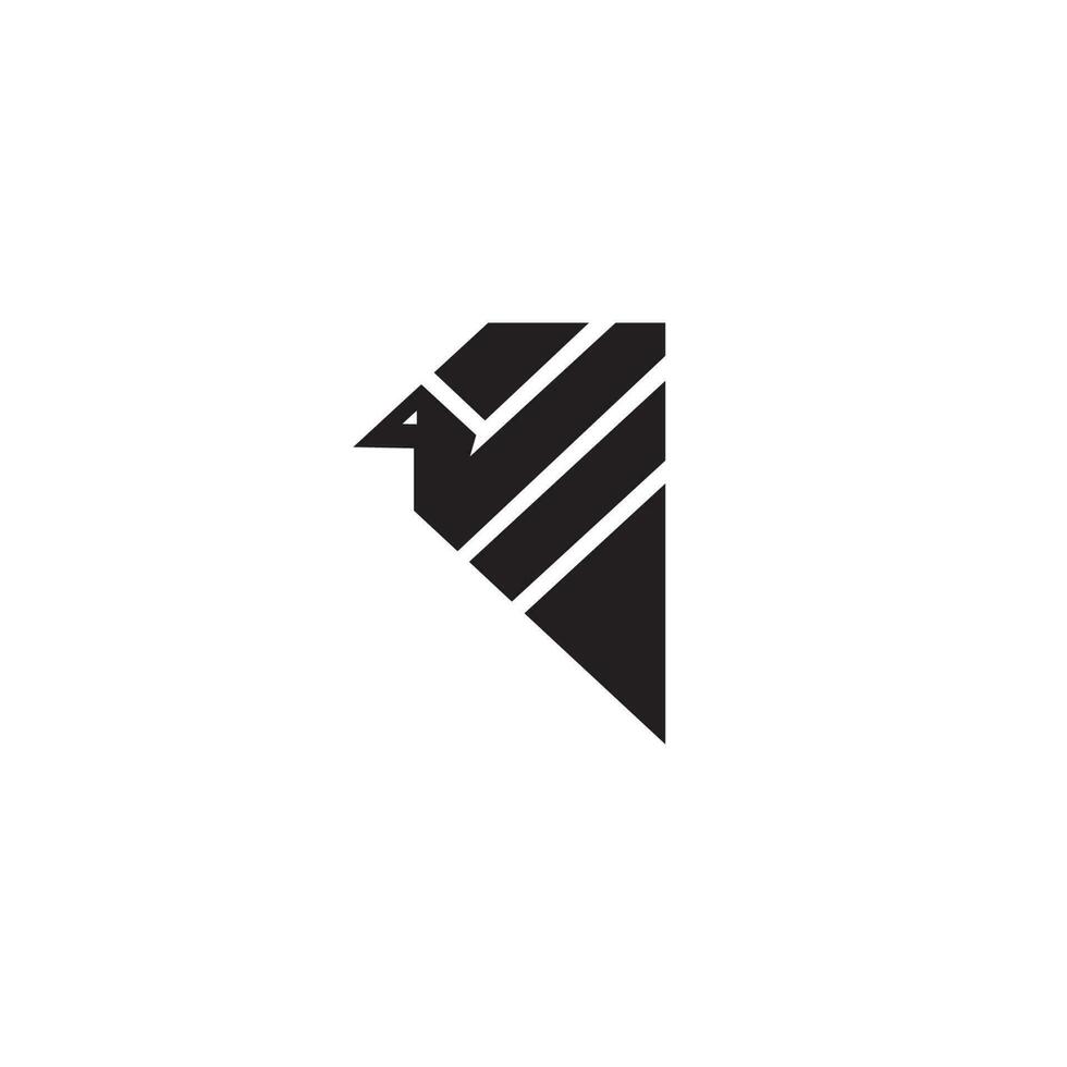 Modern flying bird silhouette wild logo vector