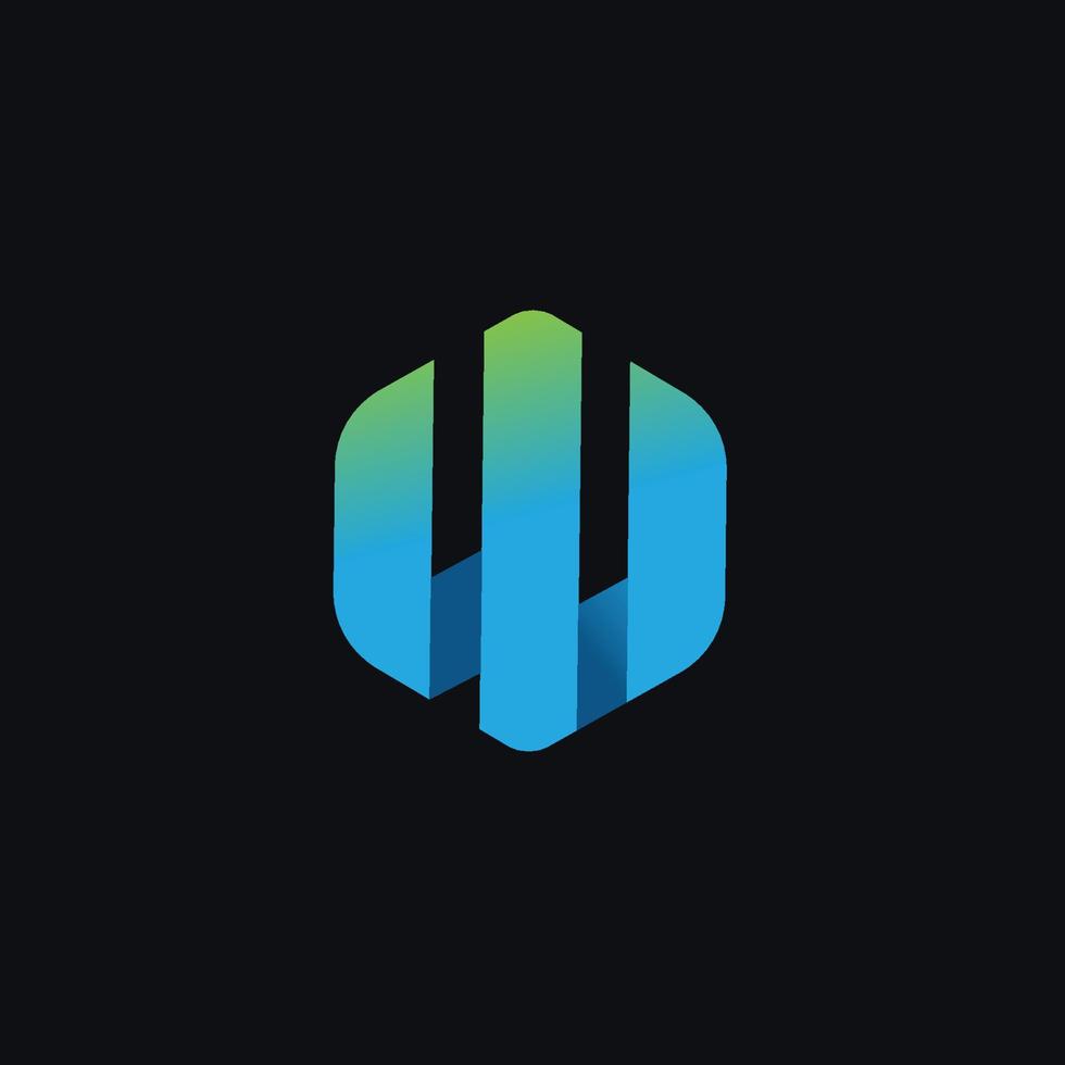 Logo W Abstract can editable and resize vector