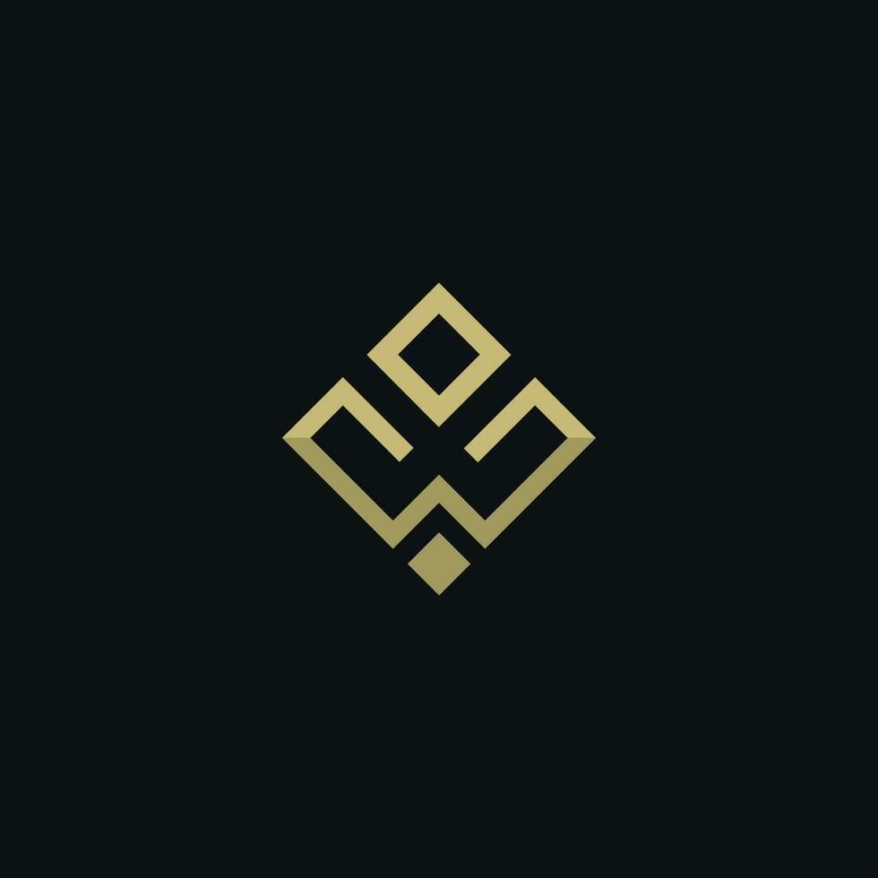 Logo W Abstract can editable and resize vector