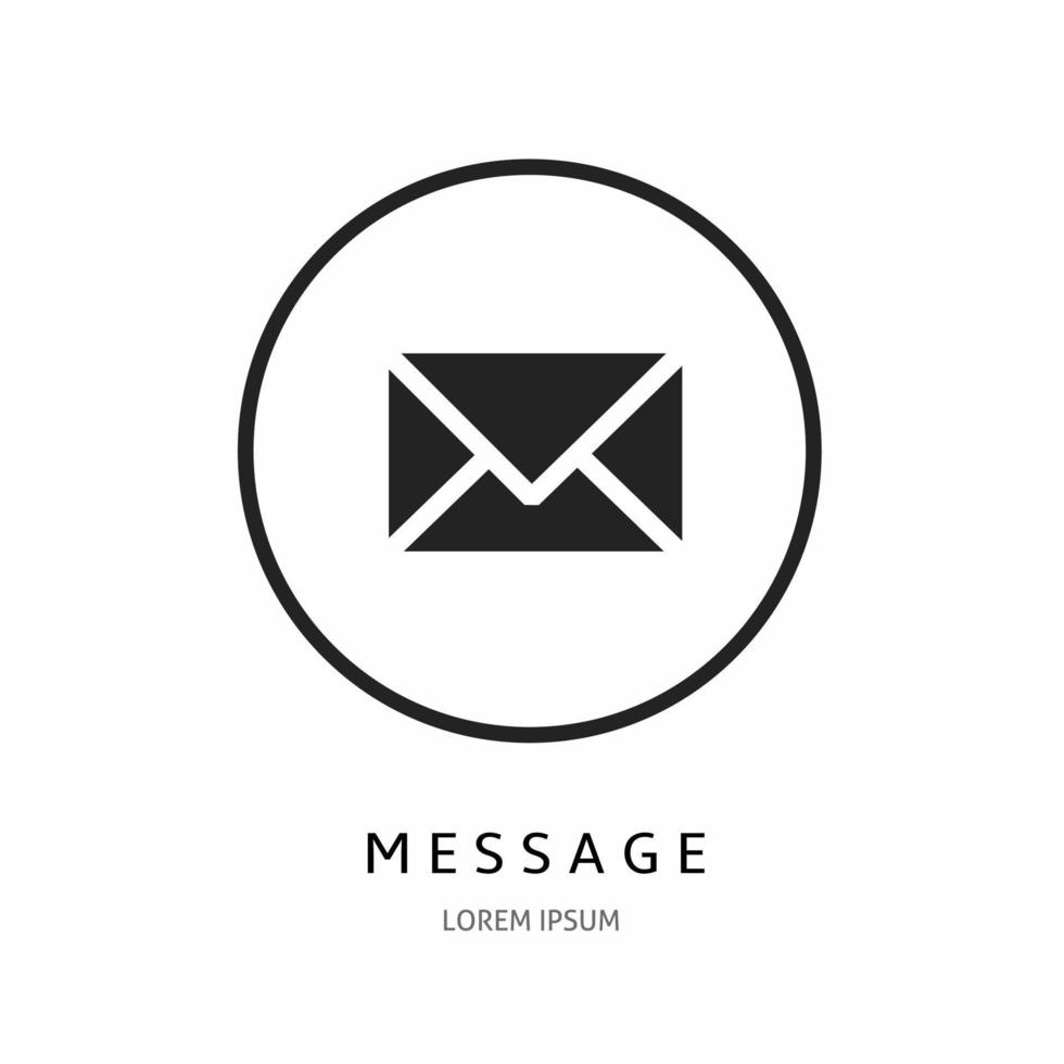 Message icon illustration sign for logo. Stock vector. vector