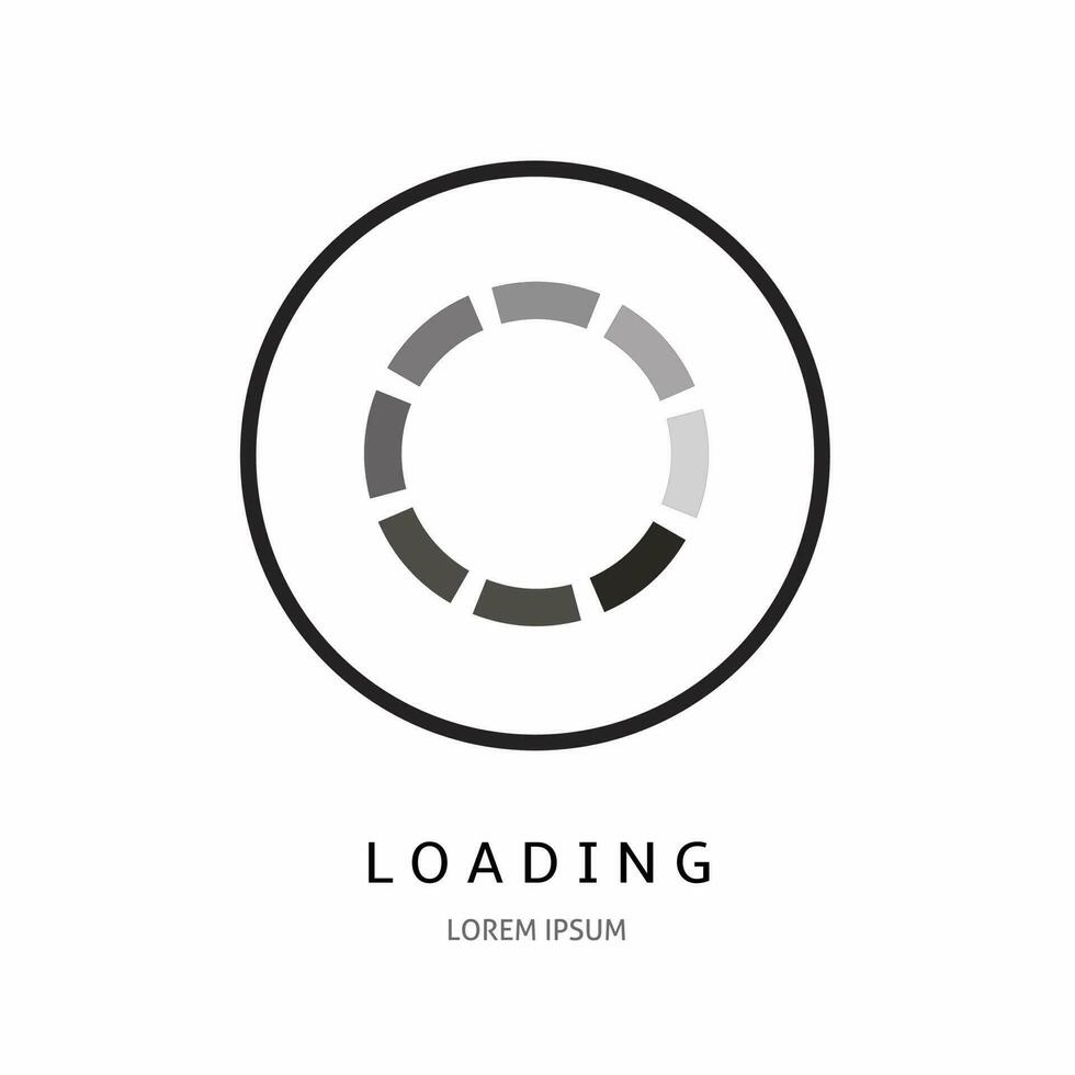Loading icon illustration sign for logo. Stock vector. vector