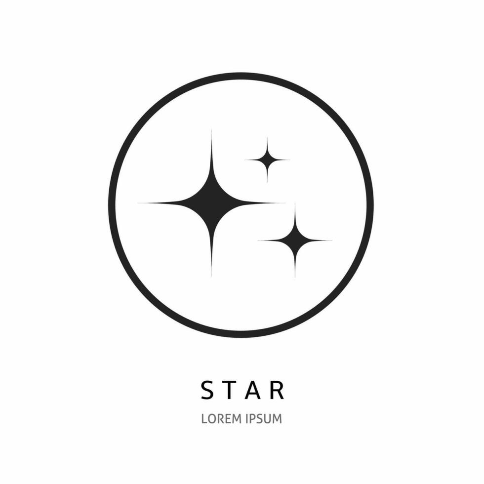 Stars illustration sign for logo. Stock vector. vector