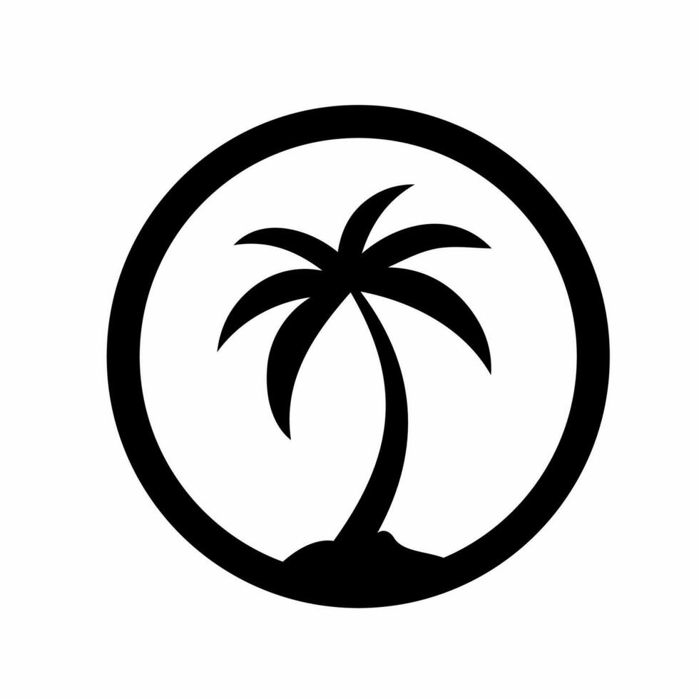 Palm tree icon template illustration. Design for business. Stock vector. vector
