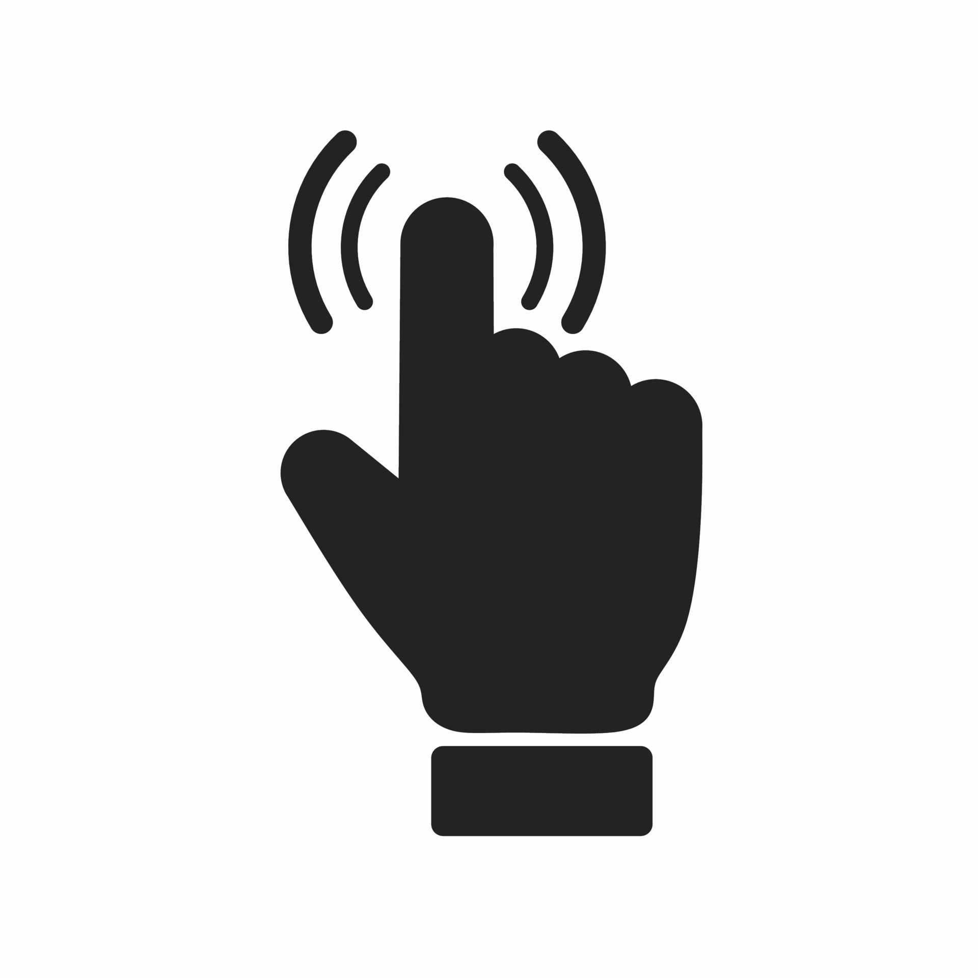 Hand cursor icon. Hand cursor icon illustration on white background