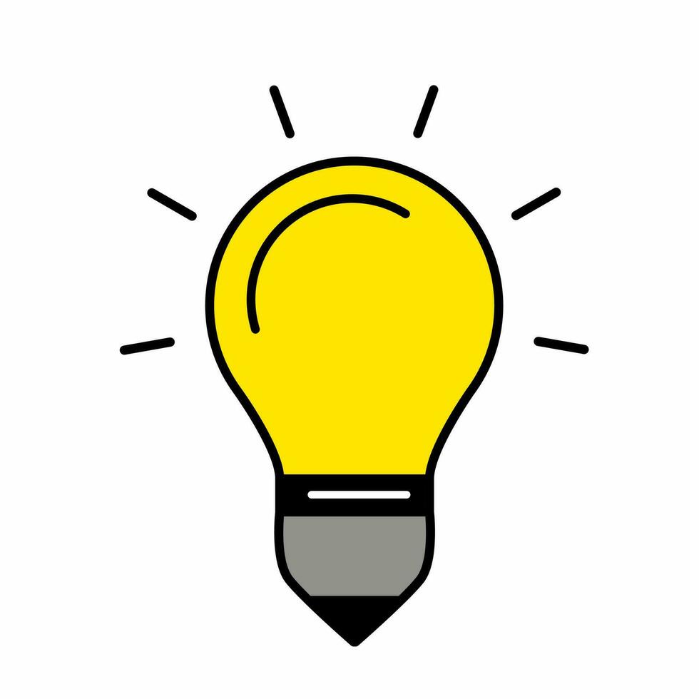 Light bulb icon template illustration. Design for business. Stock vector. vector