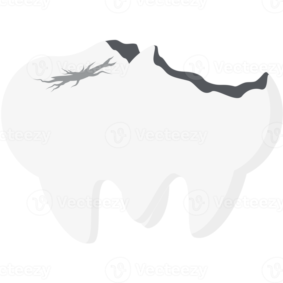 Double Tooth Broken Cavity Cracked Teeth png