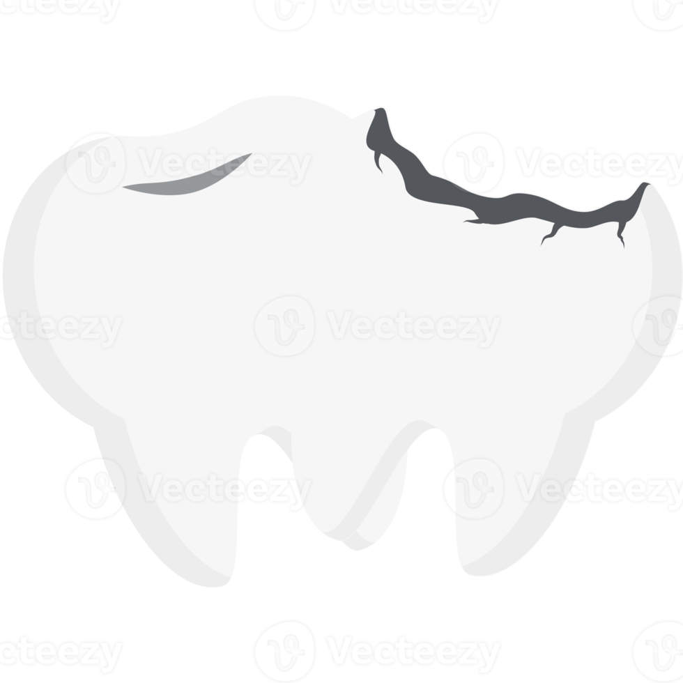 Doppio dente rotto cavità Cracked denti png