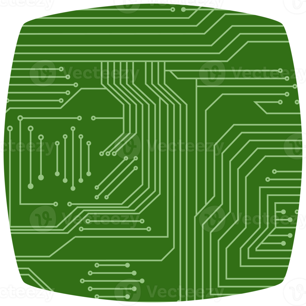 impresso o circuito borda pcb básico forma png