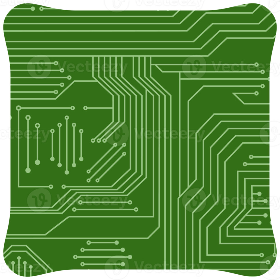 impresso o circuito borda pcb básico forma png