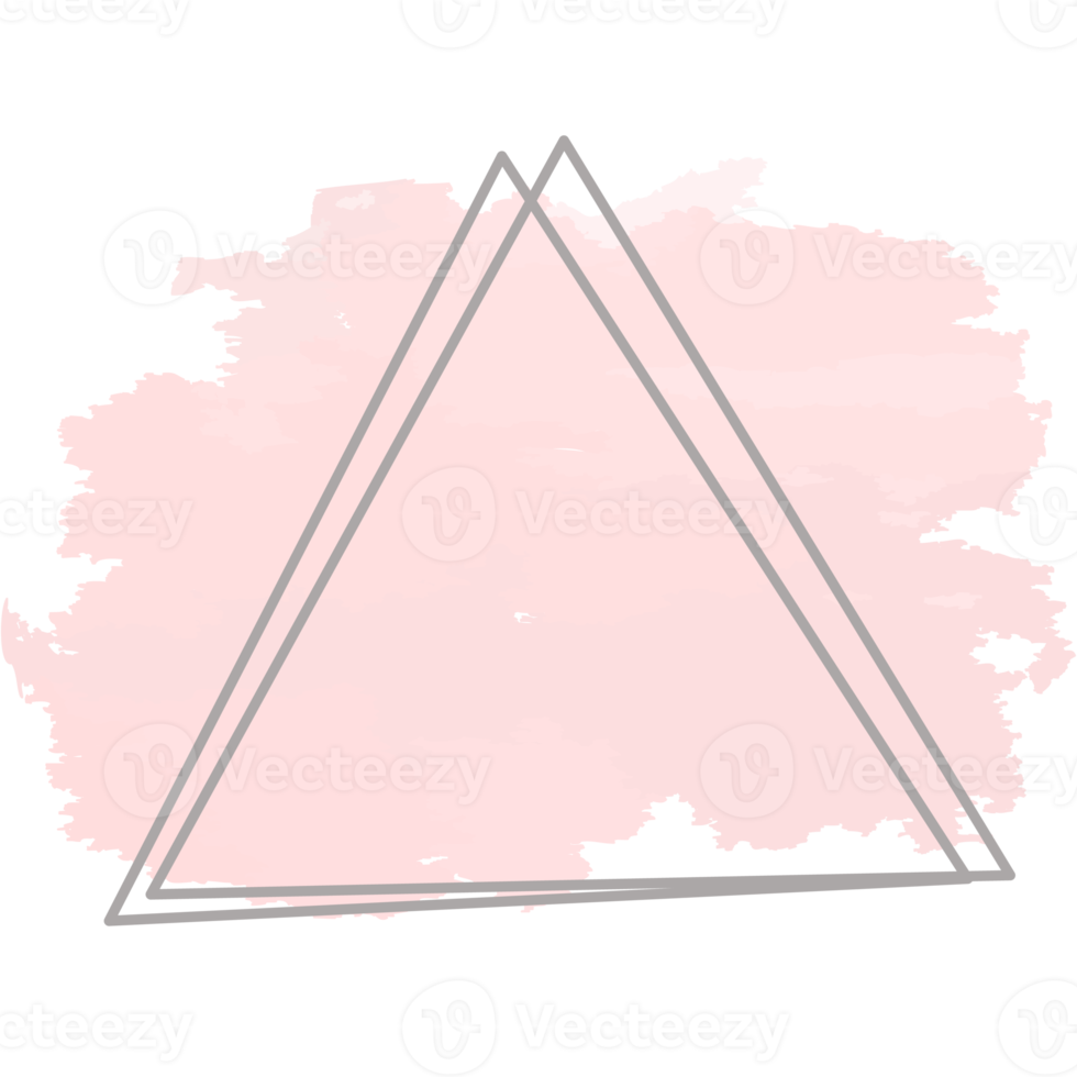 acquerello di base forma astratto figure disegnato utilizzando linea png