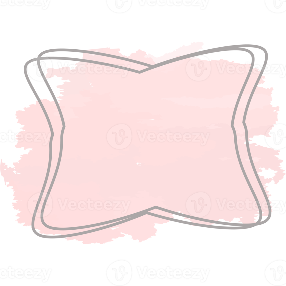 acquerello di base forma astratto figure disegnato utilizzando linea png