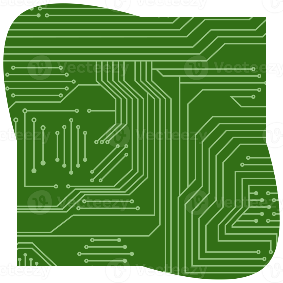 impresso o circuito borda pcb básico forma png