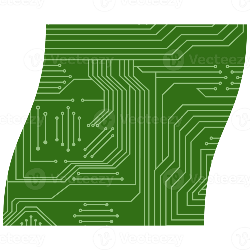 gedrukt stroomkring bord pcb eenvoudig vorm png