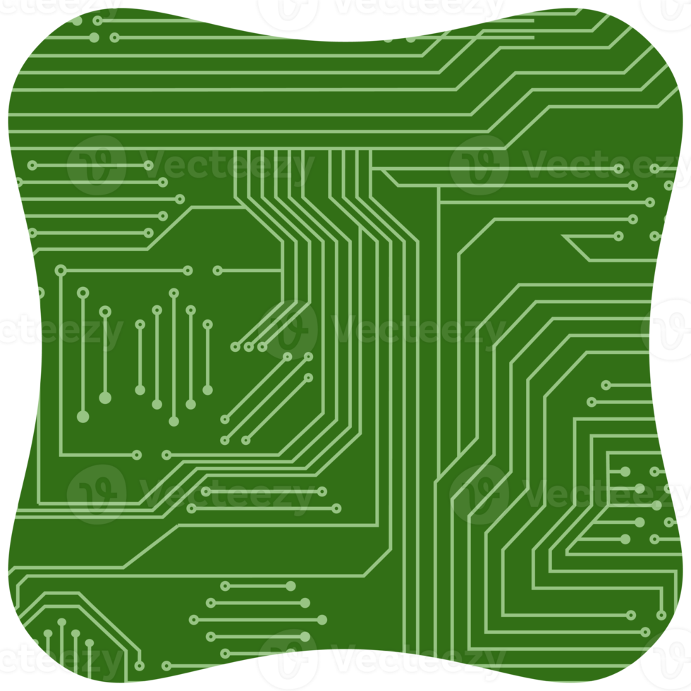 impresso o circuito borda pcb básico forma png