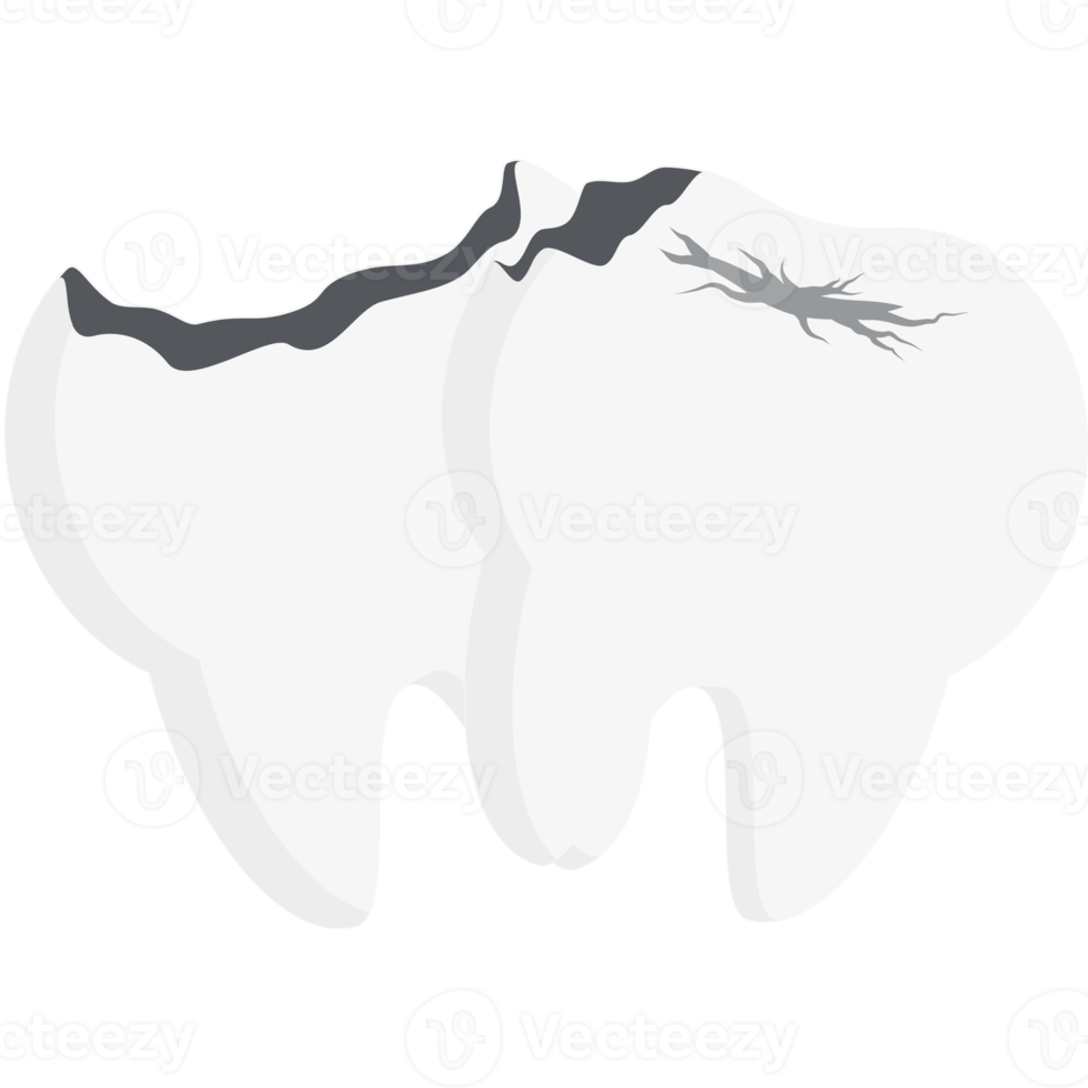 doble diente roto cavidad agrietado dientes png