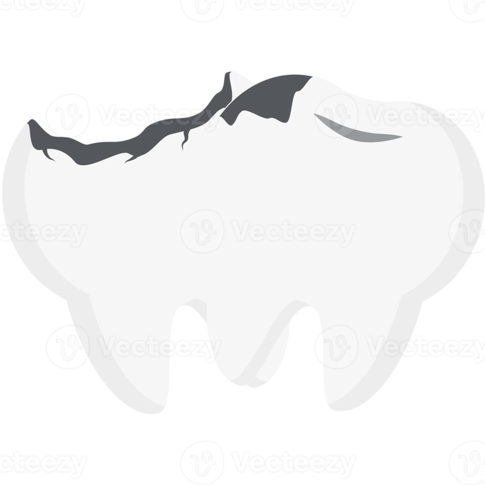 Doppio dente rotto cavità Cracked denti png