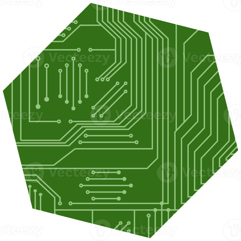 gedrukt stroomkring bord pcb eenvoudig vorm png