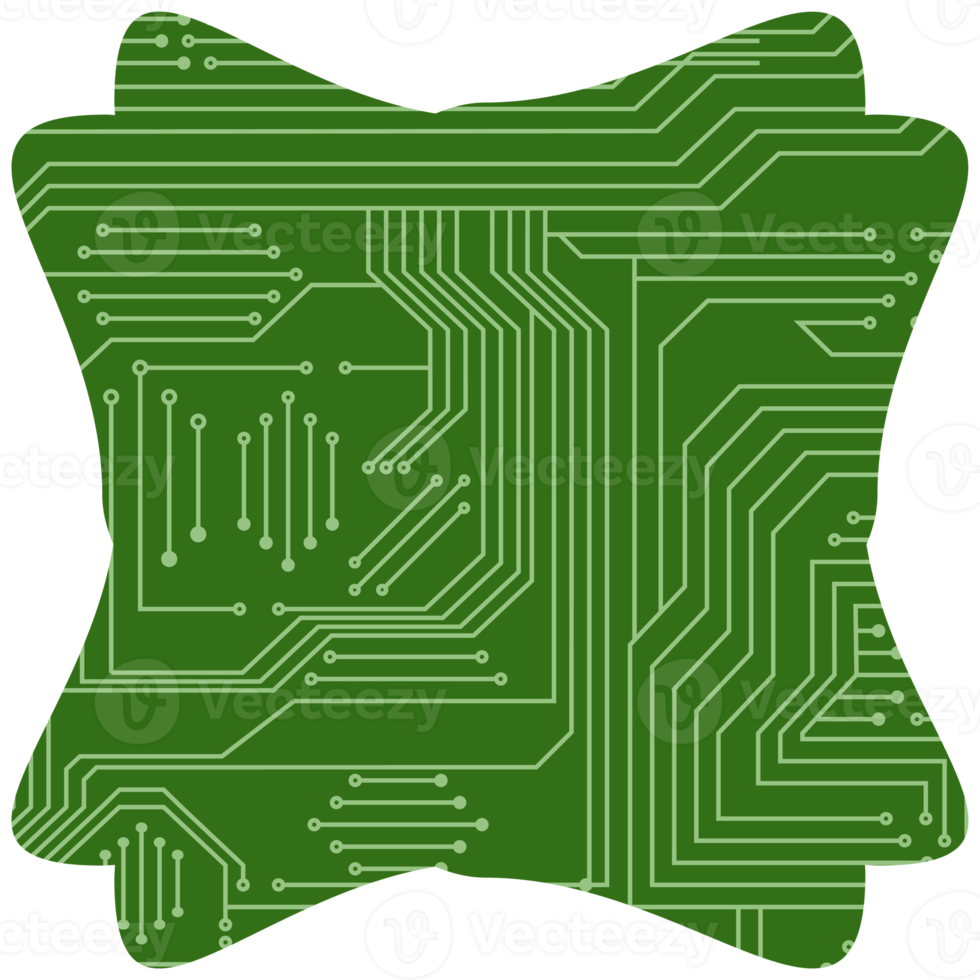 impresso o circuito borda pcb básico forma png