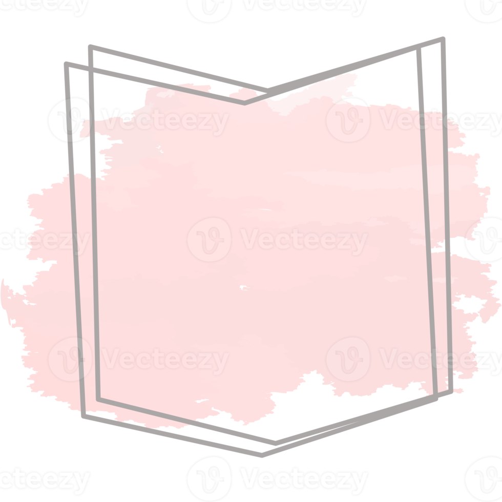 acquerello di base forma astratto figure disegnato utilizzando linea png