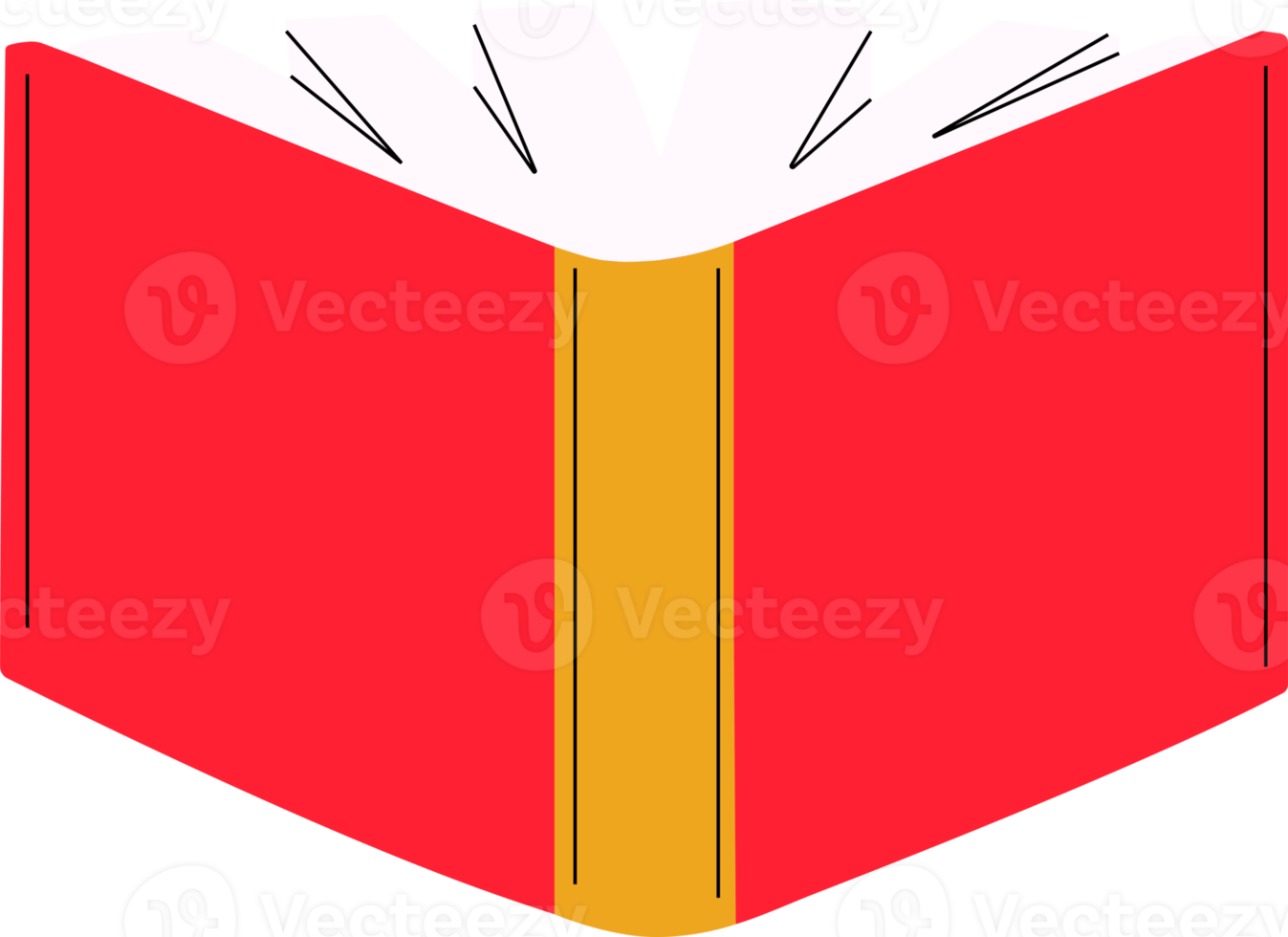 Opened book illustration. Open book with pages fluttering. png