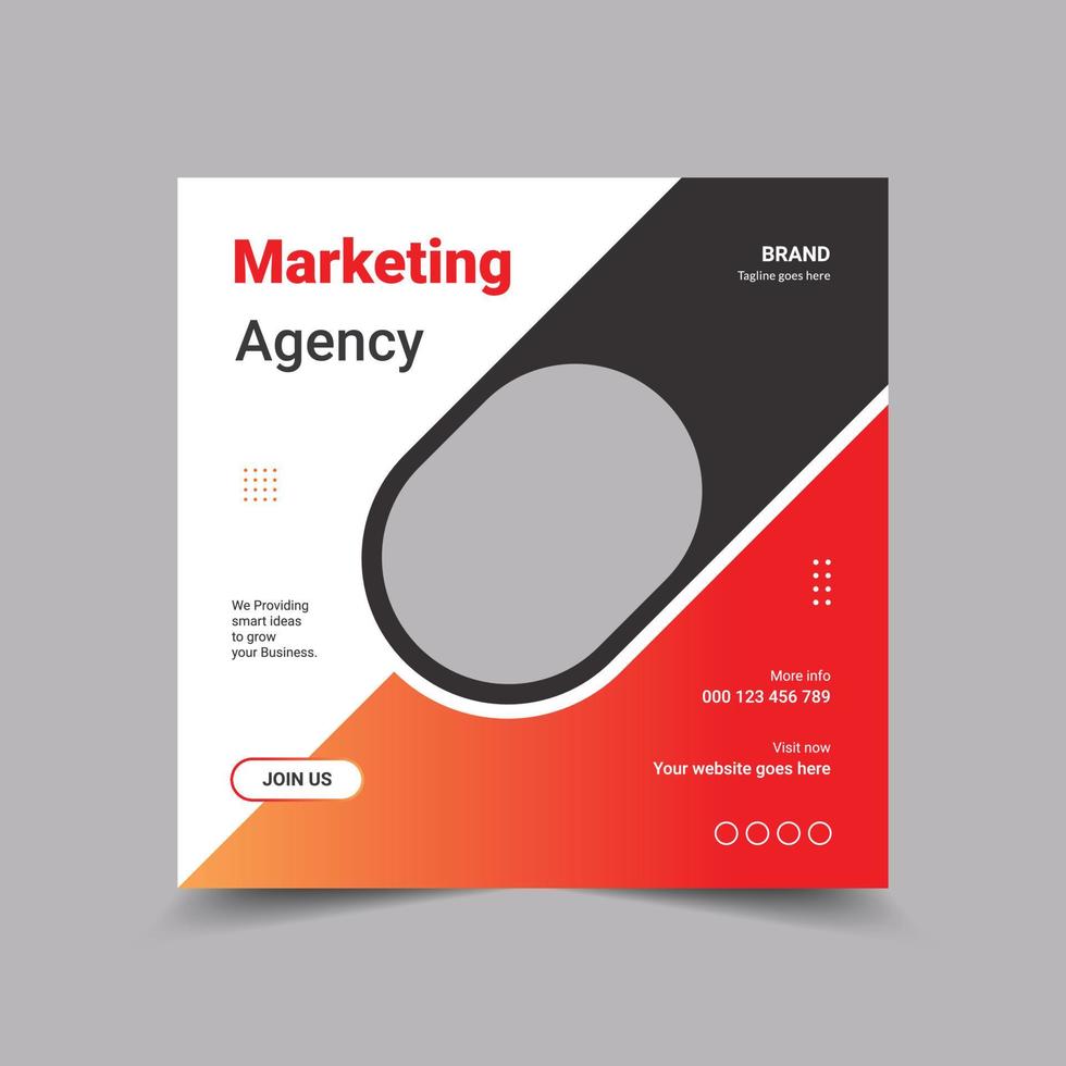 Digital Marketing social media post banner design template, business marketing post, Digital marketing agency post banner, Digital marketing expert banner. vector