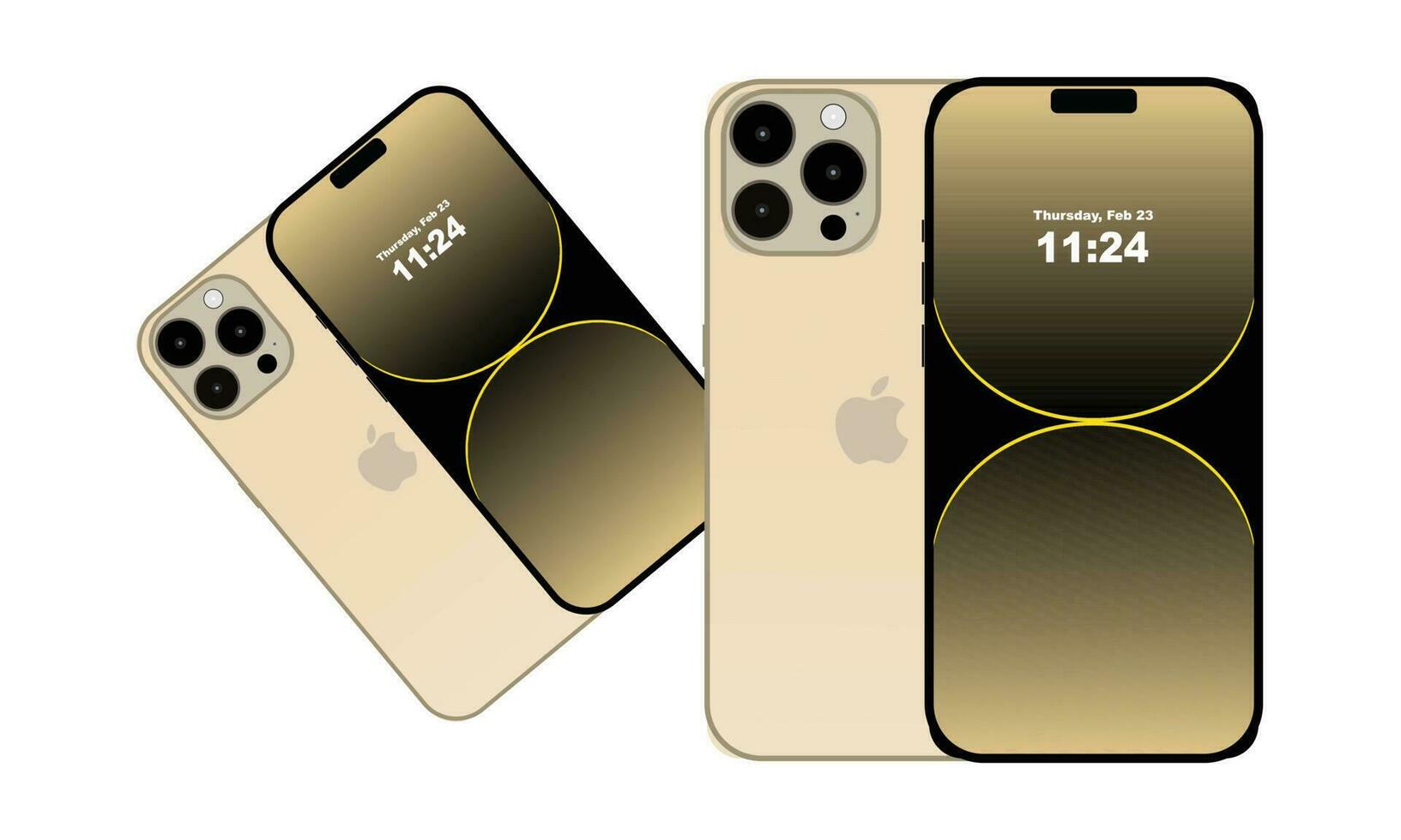 i phone 14 pro template illustration mocup vector design