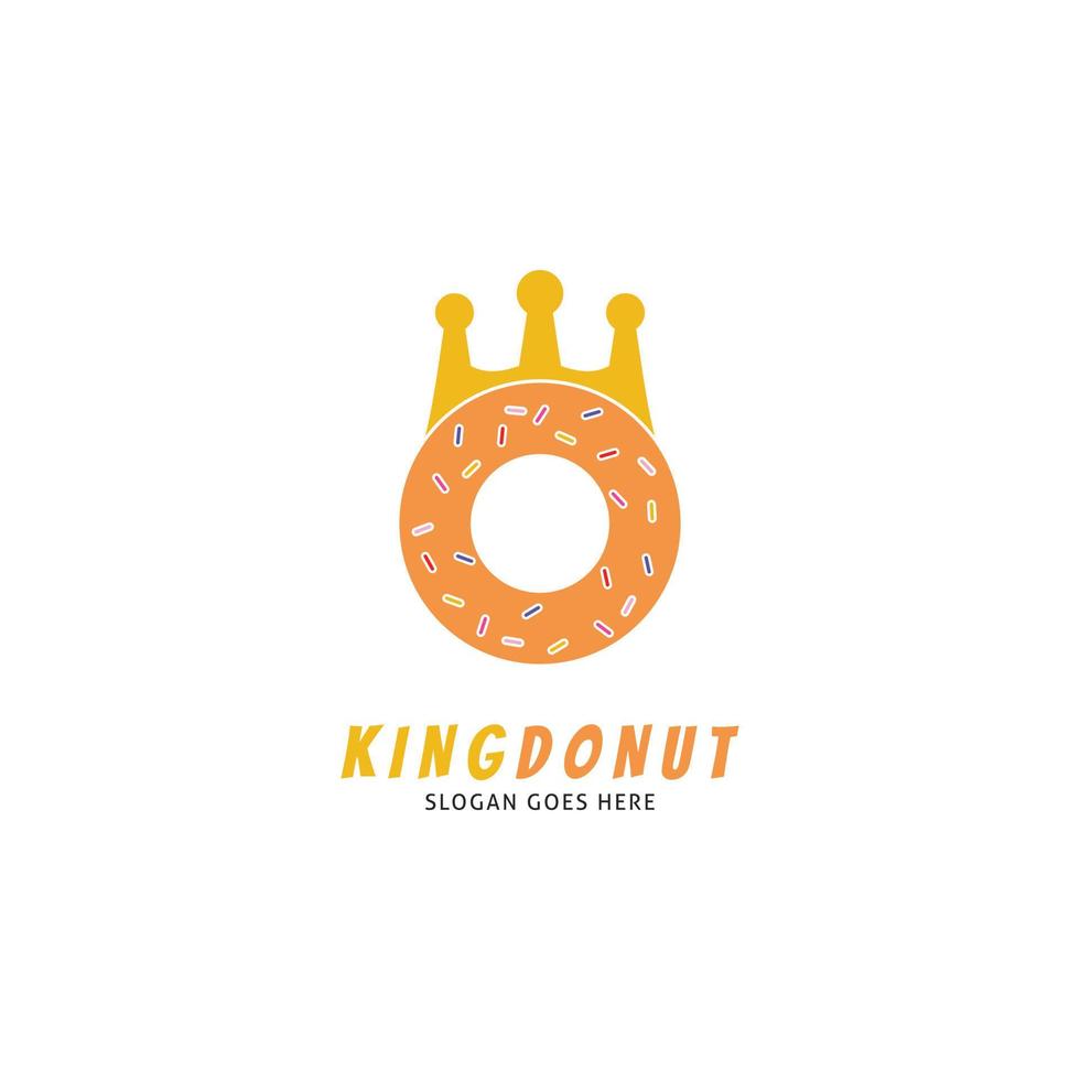 King Donuts Icon Vector Logo Template Illustration Design