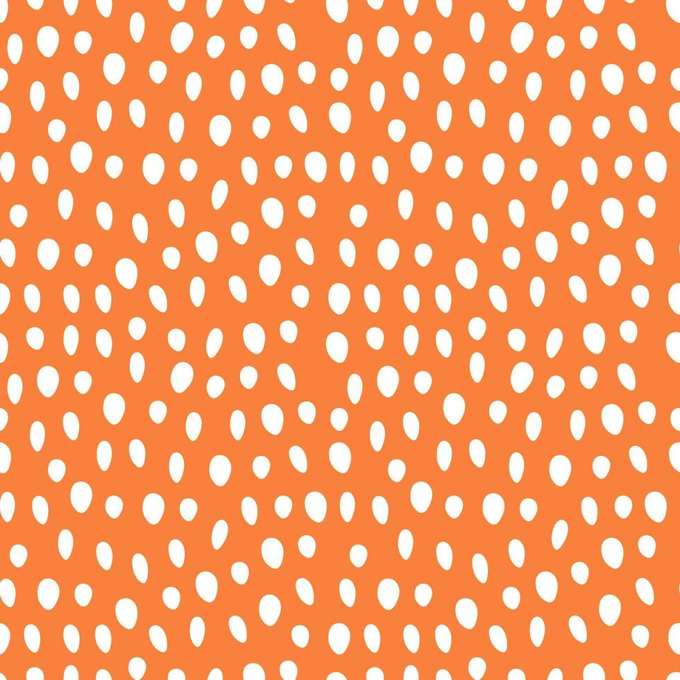 Orange pastel seamless pattern with abstract dots shapes. Texture for textile print. vector