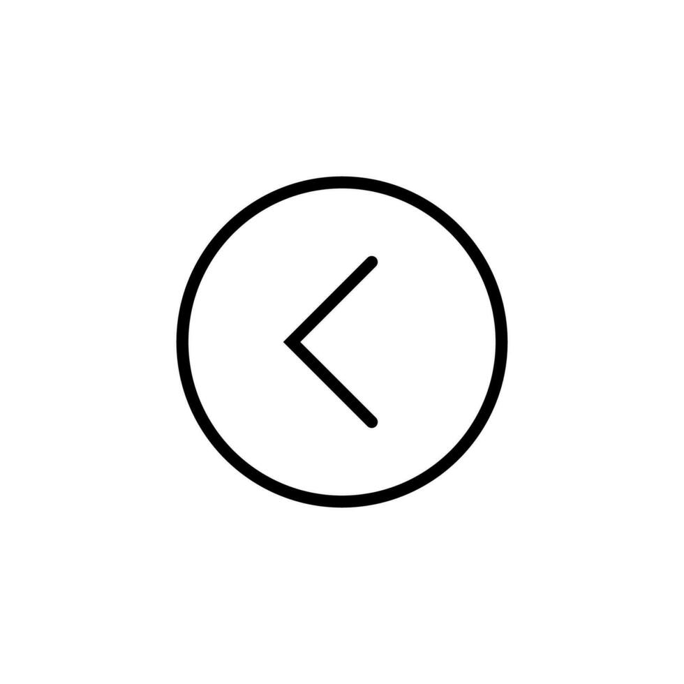 Arrow Left Isolated Line Icon. Editable stroke. Vector image that can be used in apps, adverts, shops, stores, banners