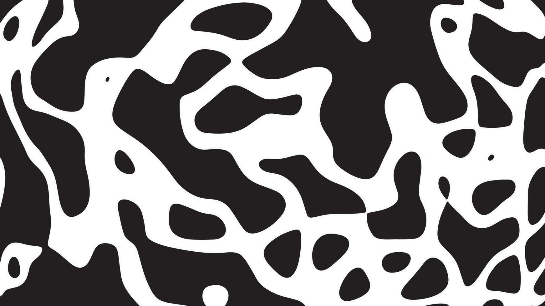 patrón de vaca en blanco y negro textura de piel de animal vector