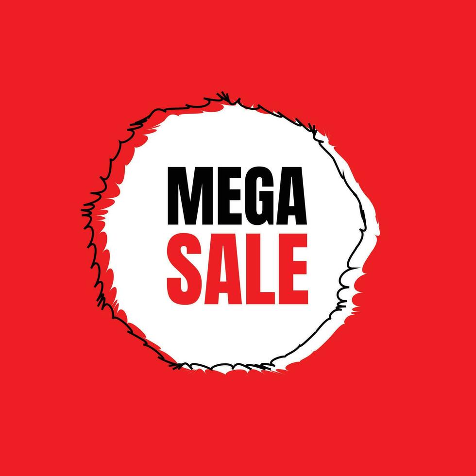 Mega Sale and offers banner design template vector